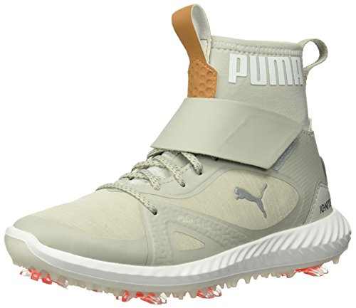 PUMA GOLF Boy's Ignite Pwradapt Hi-Top Golf Shoe, Gray Violet/Silver, 2 Youth US Big Kid