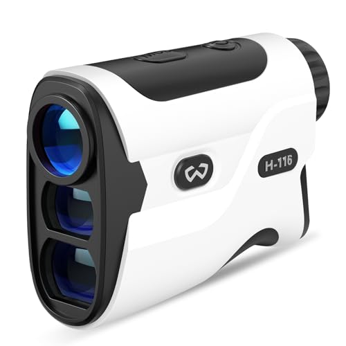 WOGREE Golf Rangefinder with Slope - 1200 Yards Laser Range Finder Golf Magnetic Strap, Flag Pole Locking Vibration, Strong Magnetic(1200 Yards)