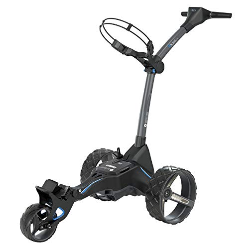 Motocaddy M5 GPS DHC Electric Golf Caddy - Electric Golf Push Cart, Touchscreen, Integrated GPS, Analytics Tracking, Bluetooth, and Automatic Downhill Control - Accessories Included (Black)