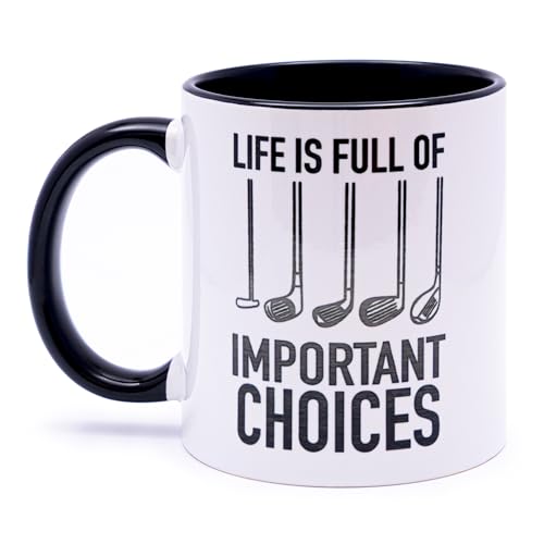 decorluxes Golf Gifts for Dad 11oz Ceramic Mug, Best Dad by Par Mug, Funny Golf Gift for Men, Husband, Gifts for Father’s Day, Birthday (Design 3)