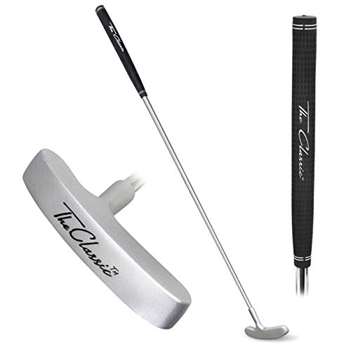 GoSports Classic Golf Putter, Choose Between 2 Way or Blade Putter - 35' Length with Premium Grip, Silver