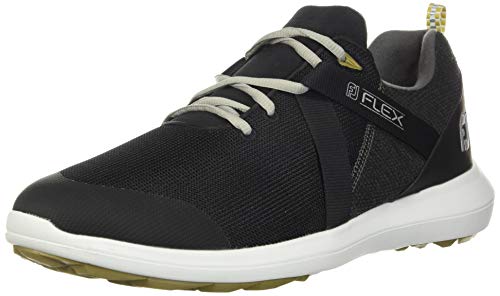 FootJoy Men's FJ Flex Previous Season Style Golf Shoes, Black, 7 M US