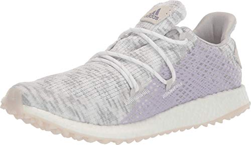 adidas Women's W Crossknit DPR Golf Shoe, FTWR White/Glory Purple/Purple Tint, 8.5 Medium US