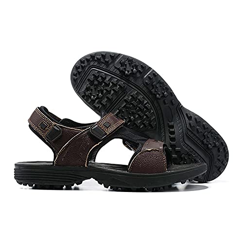 XSJK Men's Spikele Golf Sandals,Non-Slip Wear-Resistant Men's Shoes Casual Shoes Summer Lawn Breathable Comfortableleisure Beach Shoes Sports Men's Shoes,Black,7.5US