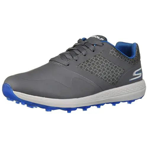 Skechers mens Max Golf Shoe, Charcoal/Blue, 12 US