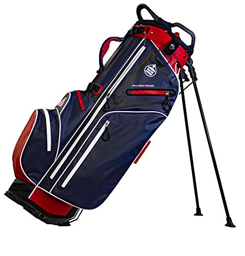 Club Champ Waterproof Stand Golf Bag, Red/White/Blue (JR988)