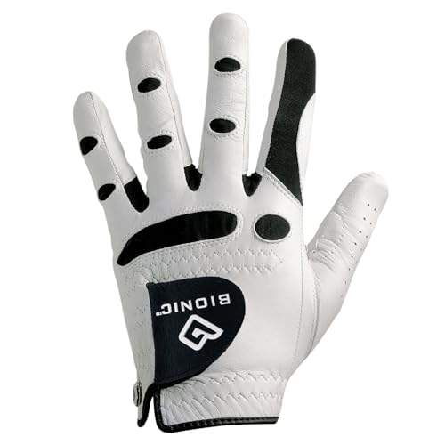 Bionic StableGrip with Natural Fit Golf Glove - White (Medium/Large, Left)