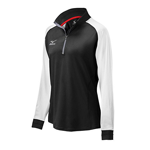 Mizuno Elite 9 Prime 1/2 Zip Jacket, Black/White, Medium