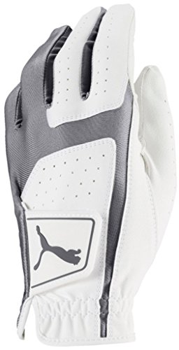 PUMA Golf Men's Flexlite Golf Glove (Bright White-Quiet Shade, X-Large, Left Hand)
