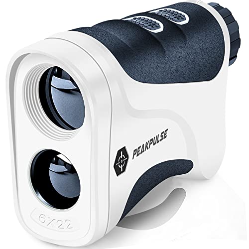 PEAKPULSE Golf Laser Rangefinder for Golf & Hunting Range Finder Gift, Distance Finder with 6X Magnification, Flag Pole Locking Vibration︱Fast Focus System.
