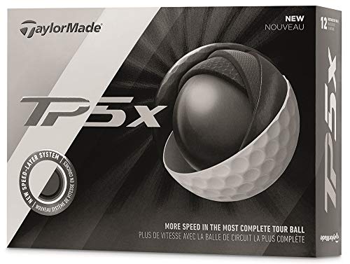TaylorMade TP5x Golf Balls (One Dozen), White