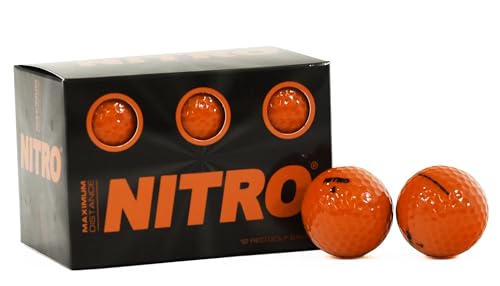Nitro NMD12OBXC Maximum Distance Golf Ball (12-Pack), Orange