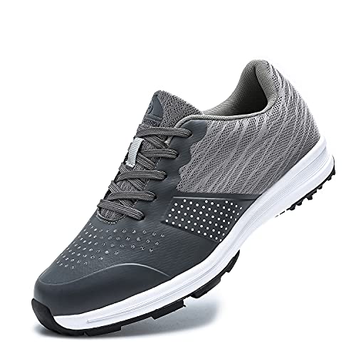 THESTRON Men’s Golf Shoes Walking Sneakers Training Sports Golf Shoe Grey