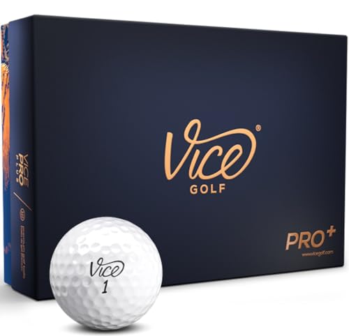 Vice Pro Plus Golf Balls White, One Dozen(Packaging may vary)