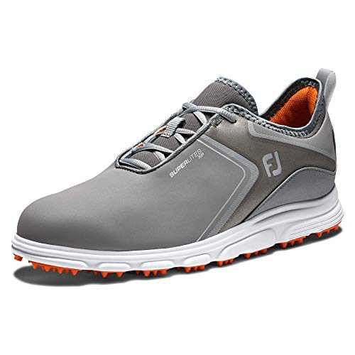 FootJoy Men's Superlites XP Previous Season Style Golf Shoes, Grey/Black, 11.5 M US