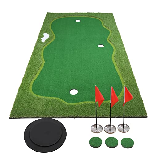 Golf Putting Green, Practice Putting Green Mat, Large Professional Golfing Training Mat for Indoor Outdoor (5x10ft Green)