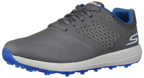 Skechers mens Max Golf Shoe, Charcoal/Blue, 12 US