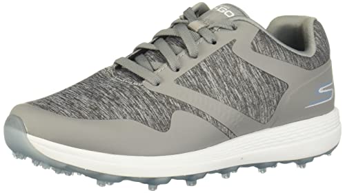 Skechers Women's Max Golf Shoe, Grey/Blue, 8 M US