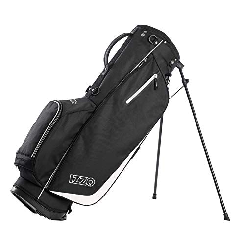 IZZO Ultra Lite Stand Bag, Black,Black/White 3.2 pounds