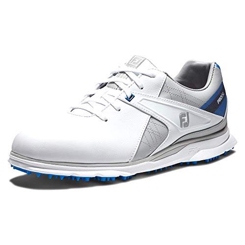 FootJoy Men's Pro|sl Previous Season Style Golf Shoes, White/Blue/Grey, 10
