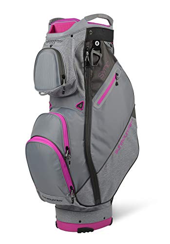 Sun Mountain 2021 Women's Sync Golf Cart Bag (Charcoal-Cadet-Fuschia)