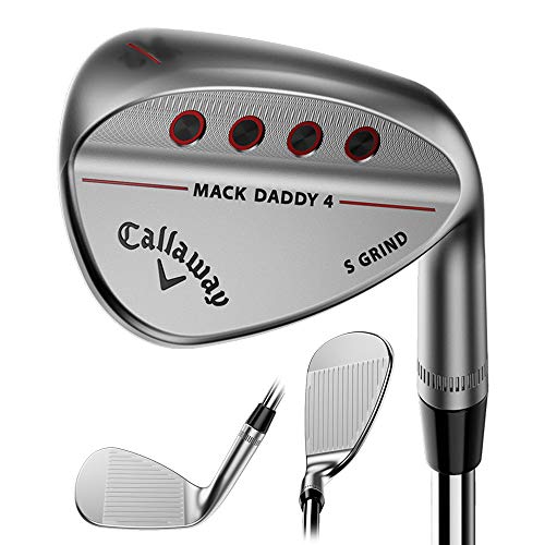 Callaway Golf Men's Chrome Mack Daddy 4, Steel, Wedge Flex, Right Hand, S-Grind, 56.0 Degrees