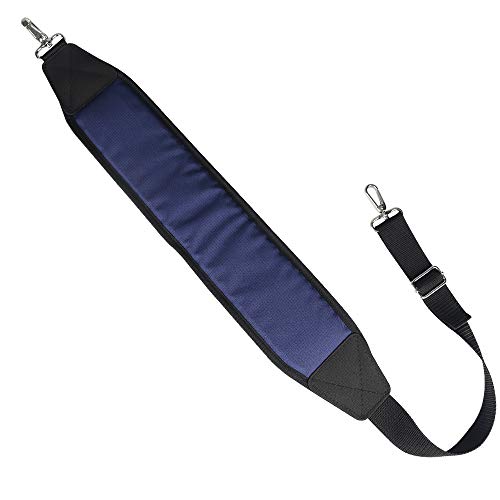 Golf Bag Strap Single Padded Adjustable Straps Universal Replacement with Metal Hooks Shoulder Strap (Blue)