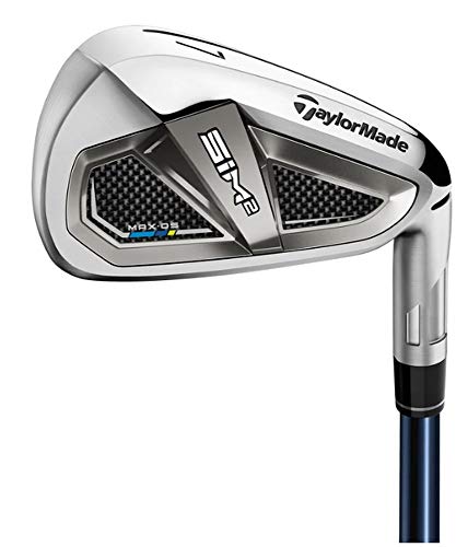 TaylorMade SIM 2 Max OS Iron Set Mens Right Hand Graphite Regular Sand Wedge, Steel