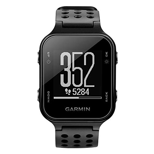 Garmin Approach S20 Bundle, GPS Golf Watch with Step Tracking and Preloaded Courses, Includes Three CT10 Club Trackers, Black