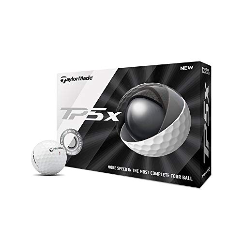 TaylorMade TP5x Golf Balls (One Dozen), White