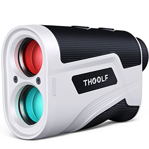 Golf Rangefinder with Slope, THGOLF 1100 Yards Rechargeable Golf Laser Rangefinder with Flag Acquisition, Pulse Vibration and Fast Focus System, 6X Magnification, ±1 Yard Accuracy (1100Y-Black)