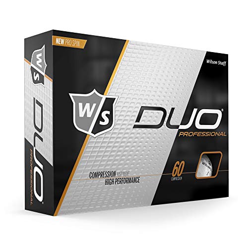 WILSON Staff DUO Golf Ball, Professional, White