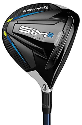 TaylorMade Golf SIM 2 MAX STEEL FAIRWAY MENS RIGHT HAND GRAPHITE REGULAR 3 WOOD , BLACK/LIGHT GREY