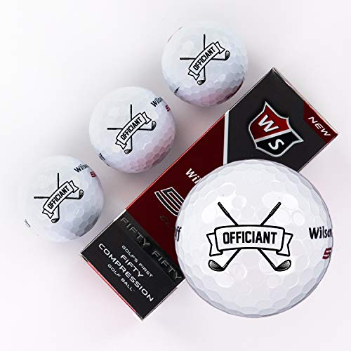 Officiant Wedding Gift, Wilson Golf Balls Staff Elite, Sleeve of 3 Personalized Golf Balls for Men - Golf Wedding Gifts