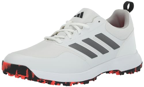 adidas Men's Tech Response Spikeless 3.0 Golf Shoes, Footwear White/Core Black/Grey Two, 9