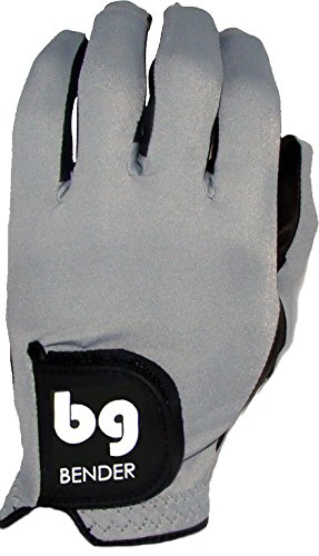 BG Bender Golf Glove | Wear On Left | (Gray, Mens Small)