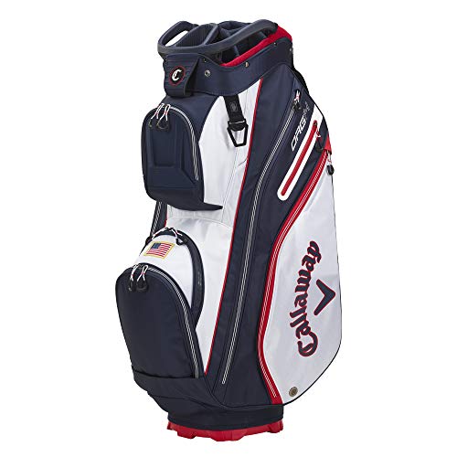 Callaway Golf 2021 ORG 14 Cart Bag , White/Navy/Red Flag