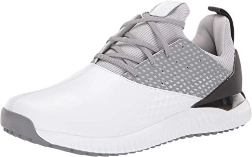 adidas Men's Adicross Bounce 2 Golf Shoe, White/Silver Metallic/Grey Two, 9 Medium US