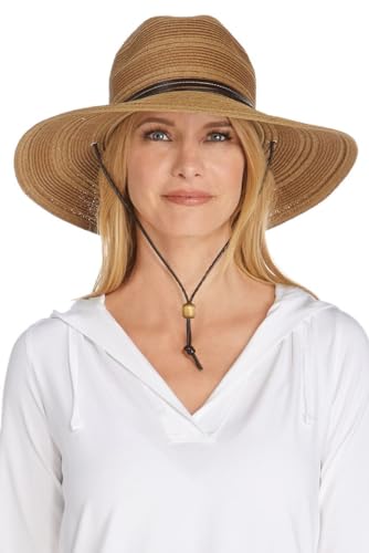 Coolibar UPF 50+ Women's Tempe Sun Hat - Sun Protective (One Size- Brown)