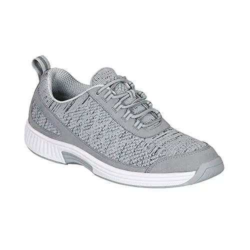 Orthofeet Innovative Orthopedic Shoes for Men - Ideal for Plantar Fasciitis, Foot & Heel Pain Relief. Walking Sneakers with Arch Support, Cushioning Ergonomic Sole & Extended Widths - Lava Grey