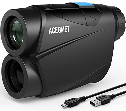 ACEGMET Golf Rangefinder, USB Charging Range Finder Golf, 650 Yards Golf Range Finder, Flag Lock and Pulse Vibration Laser Rangefinders, Fast Focus and Continuous Scan Golf Rangefinder with Slope