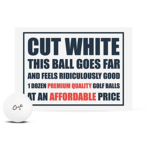 Cut Golf Matte White Golf Balls (1 Dozen)