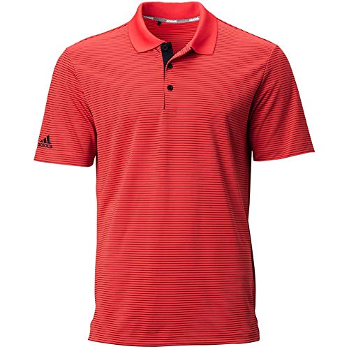 adidas Golf Ultimate365 Polo Shirt, Real Coral/Black, Small