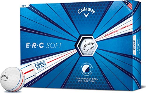 Callaway Golf ERC Soft Triple Track 12 Golf Balls, (One Dozen), White, Prior Generation