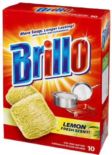 Brillo® Steel Wool Soap Pads, Lemon, 10-Count