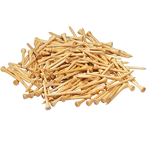 Juvale 300 Pack Bamboo Golf Tees in Bulk (2 3/4 inch, Natural Wood Color)