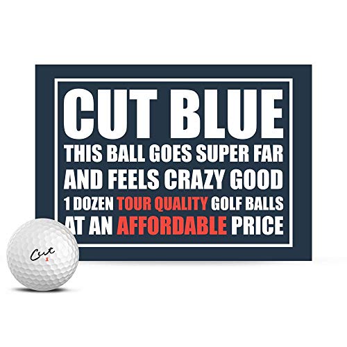 Cut Blue Golf Balls, 4 Piece Urethane (One Dozen)