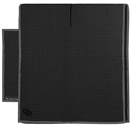 Club Glove Golf Microfiber Caddy and Pocket Towel Set (Black)