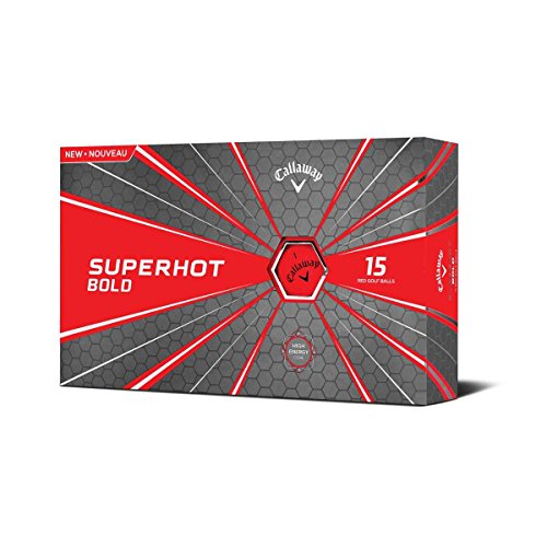 Callaway Golf Superhot Bold Matte Golf Balls Prior Generation (Red), 15 balls total