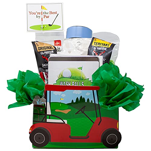 You’re The Best by Par Golf Cart Gift Basket. Unique Gift Idea for The Golfer Who Has Everything! | Personalized Gift Message